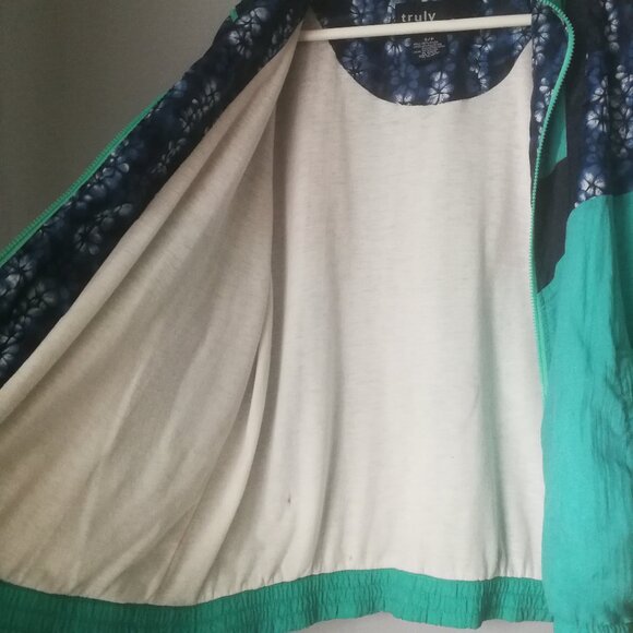 Vintage colourblock windbreaker light jacket blue teal Zellers - Picture 7 of 12